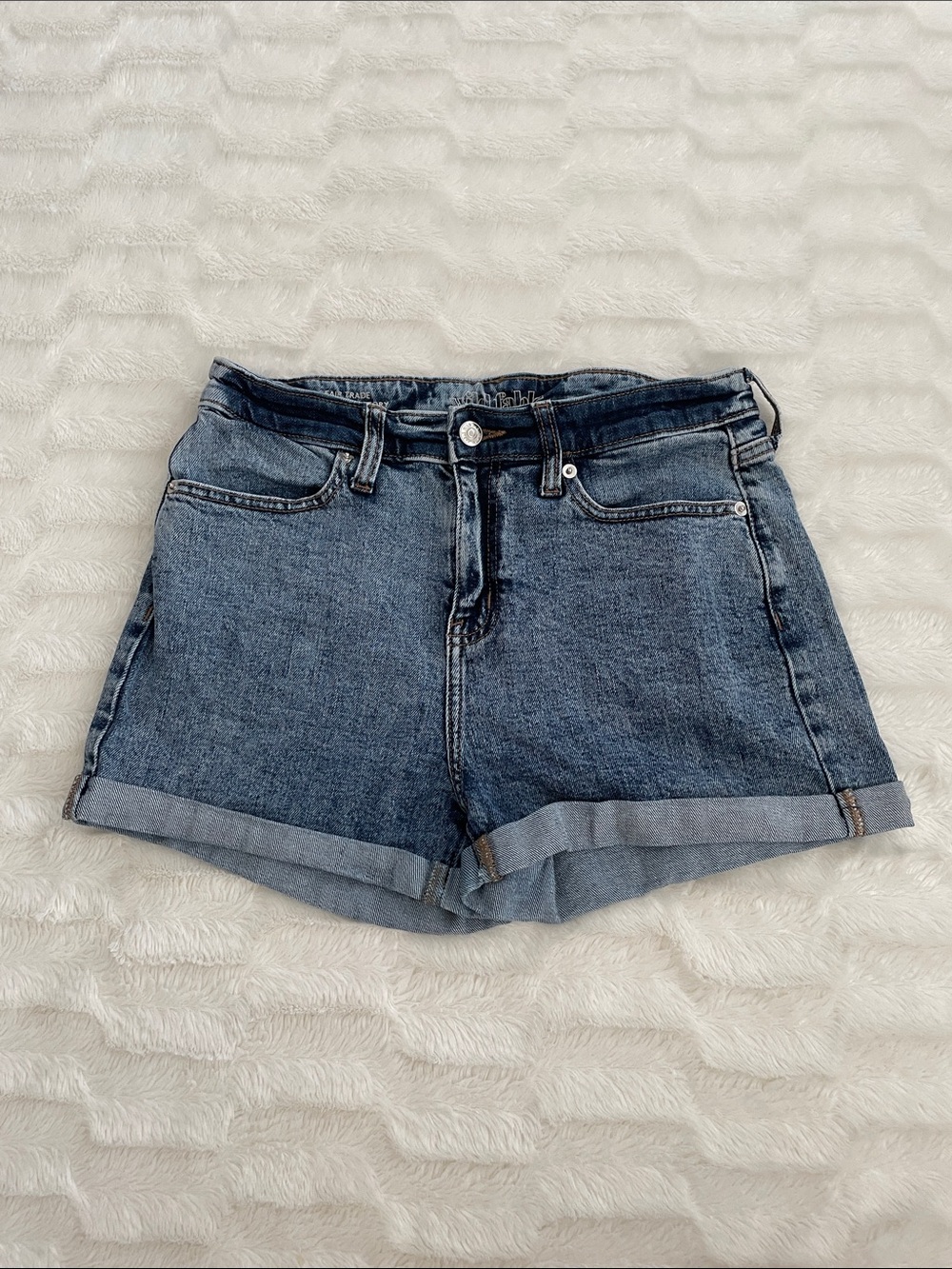 wild fable Medium Blue Rolled-Hem Jean Shorts